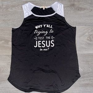 Wishful park, M, tank top, black and white